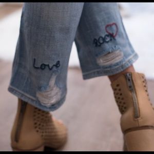 American Eagle Doodle Me Up High Rise Jeans